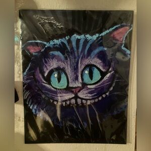 Alice and Wonderland Cheshire Cat Painting NEW
